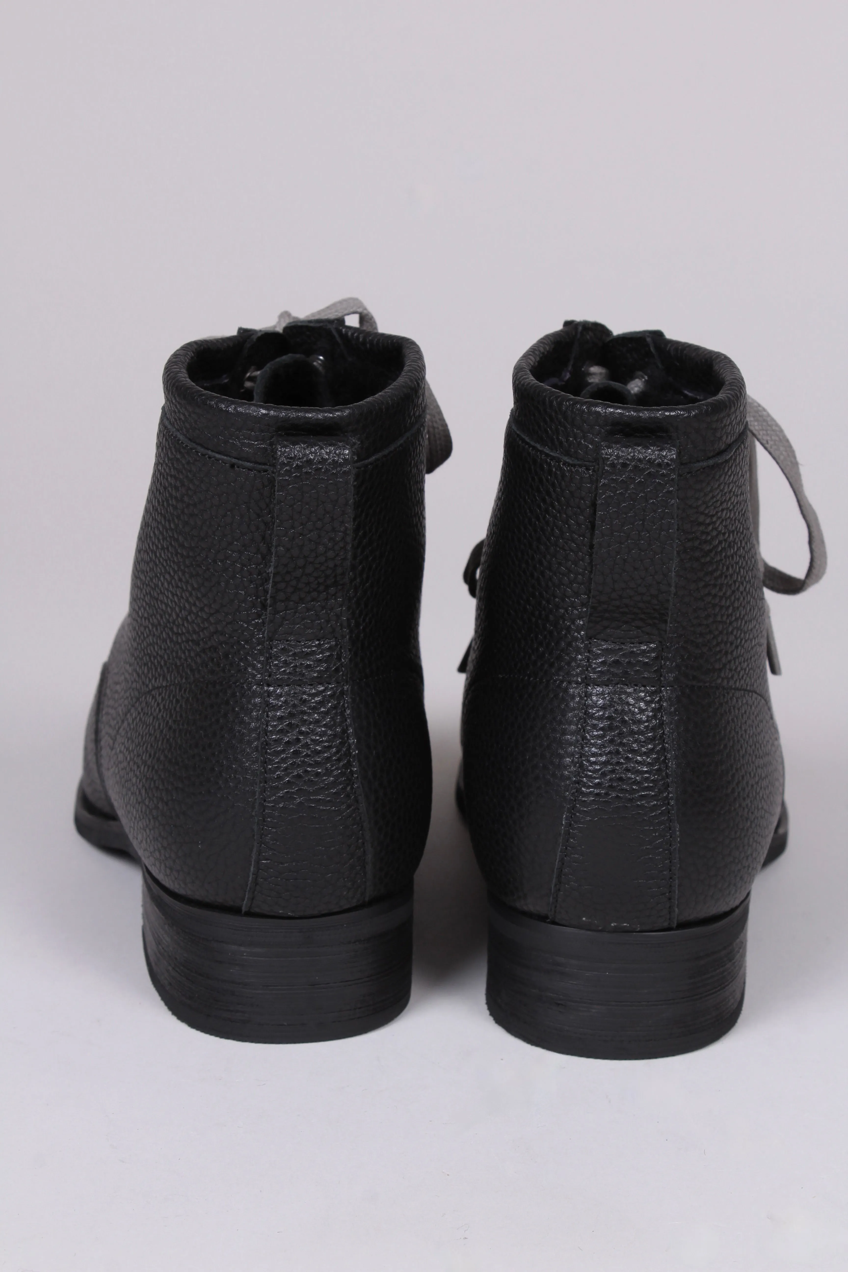 1930s/1940s Style Winter Snow Boots with Fur - Black - Rita
