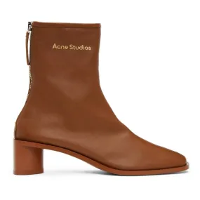 Acne Studios Brown Branded Heeled Boots Acne Studios Brown Branded Heeled Boots