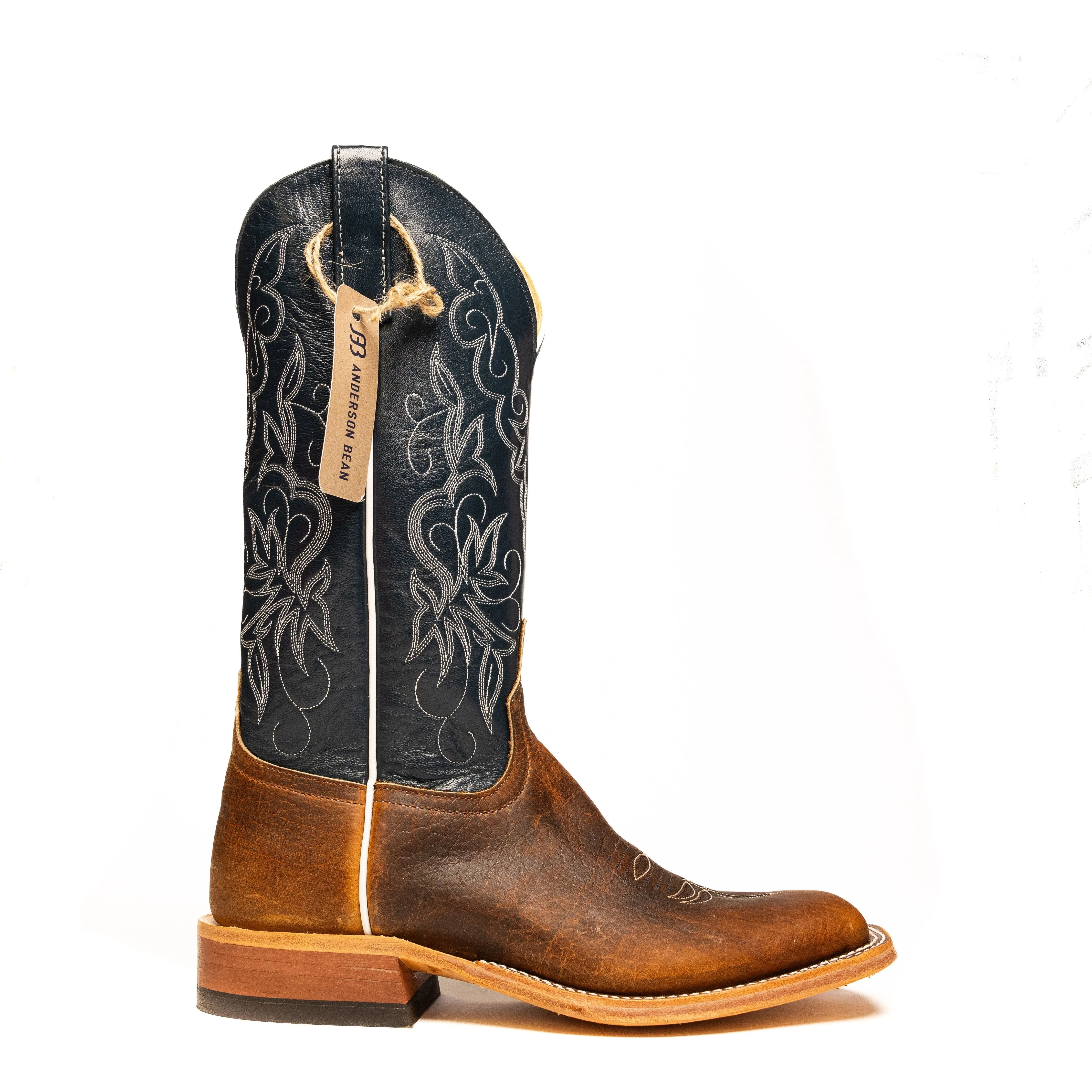 Anderson Bean Distressed American Buffalo with Navy Glove Top S1107