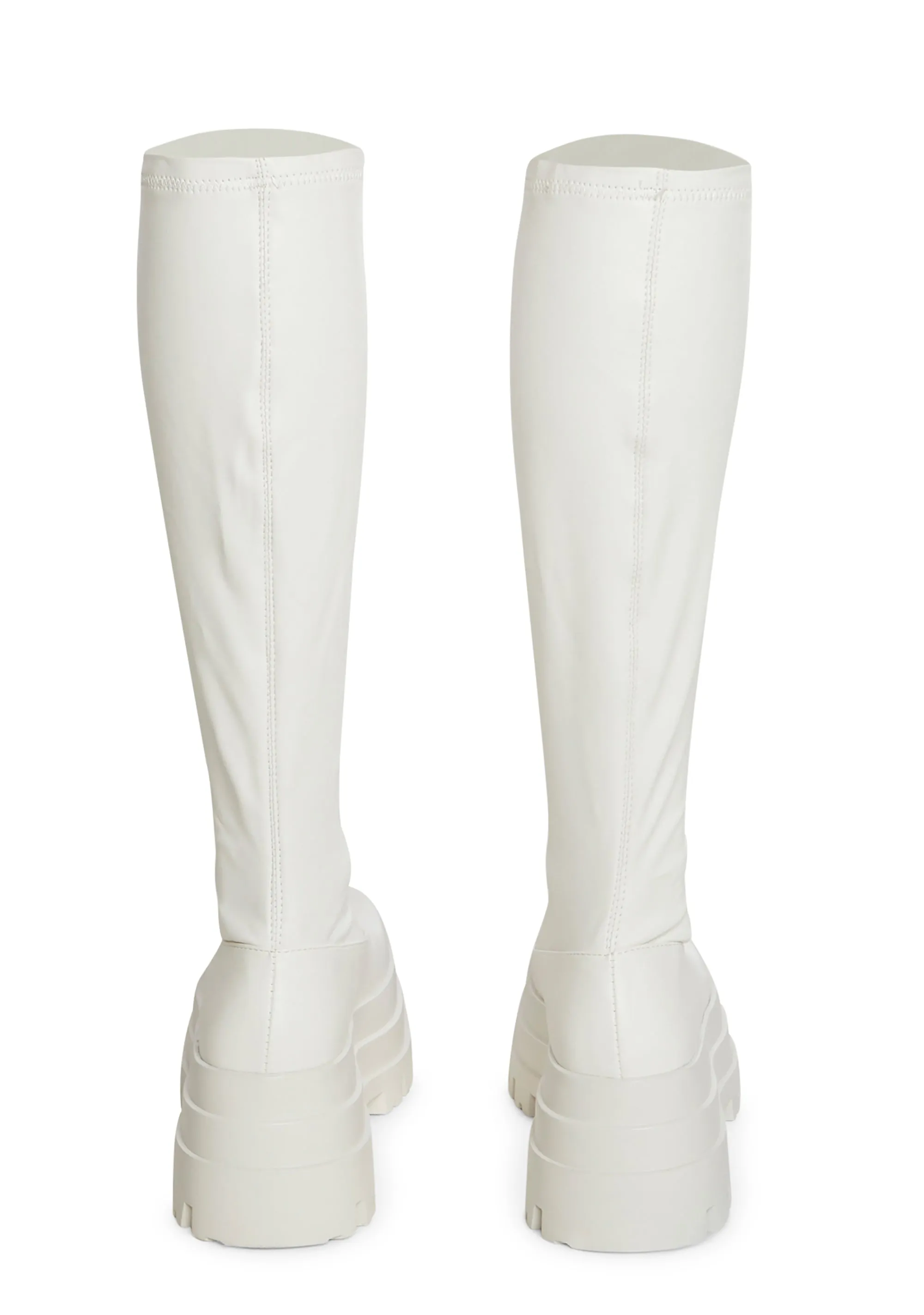 Aretha Knee High Boots - White