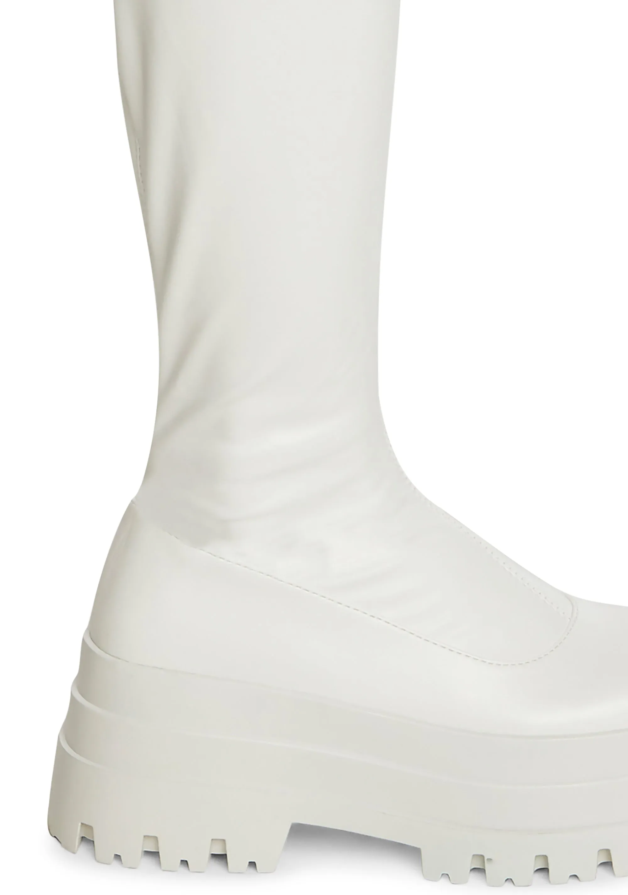 Aretha Knee High Boots - White