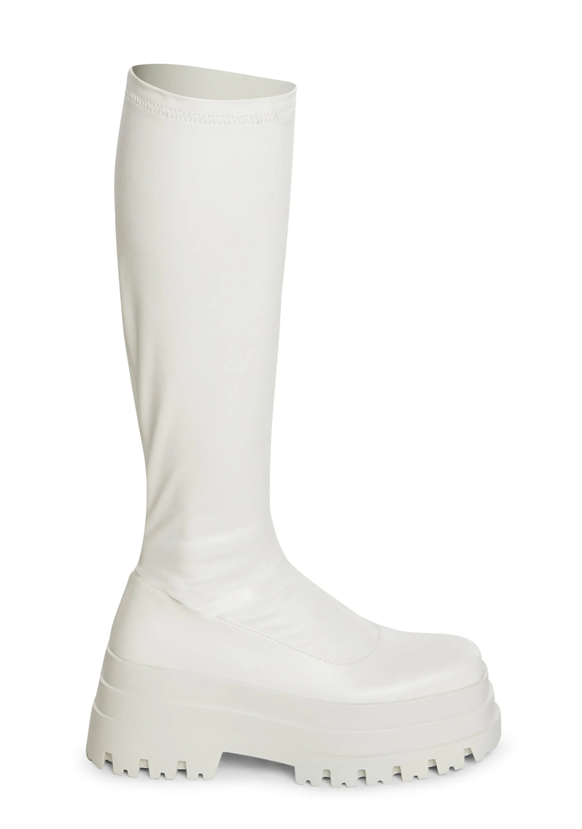 Aretha Knee High Boots - White