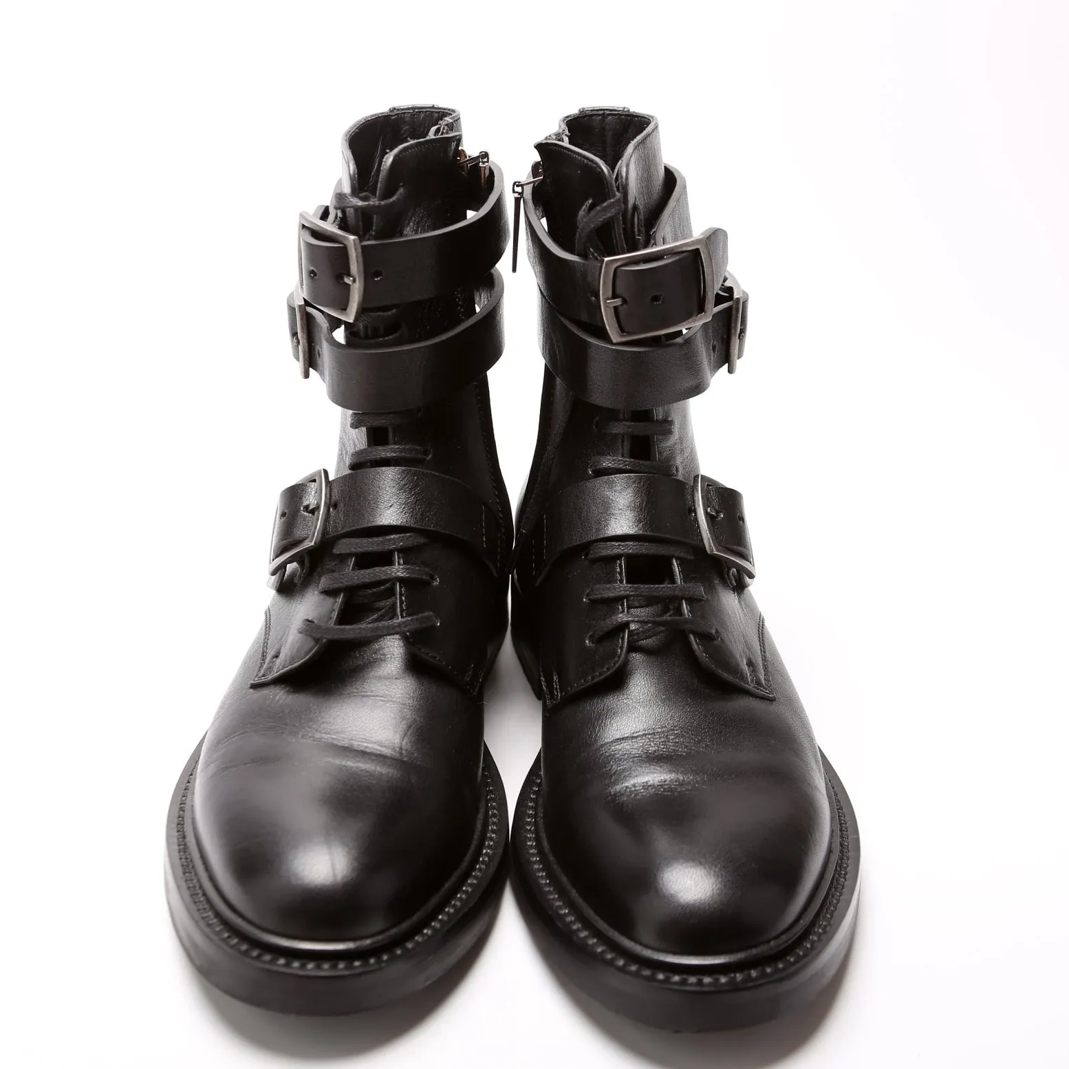 Army 20 Strap Leather Boots Size 38