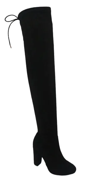 BAMBOO Hilltop-59 Over The Knee Chunky Heel Boot
