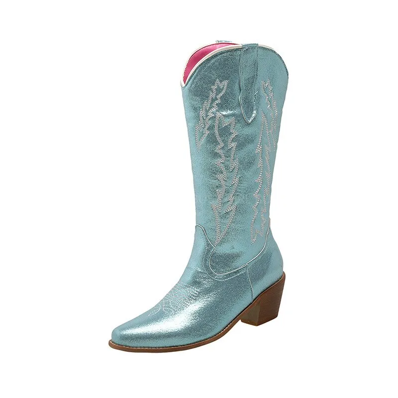 Begonia Iridescent Cowboy Boots