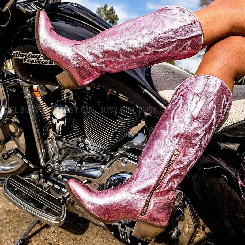 Begonia Iridescent Cowboy Boots