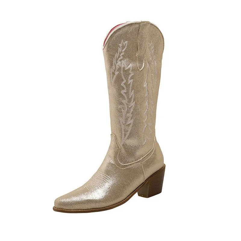 Begonia Iridescent Cowboy Boots