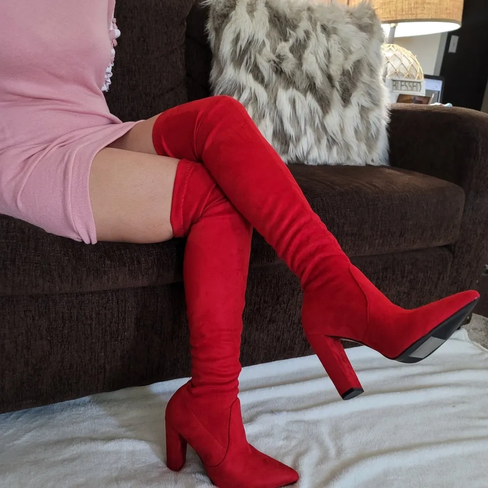 đź’•Best Seller đź’• Berry tight high over knee boots