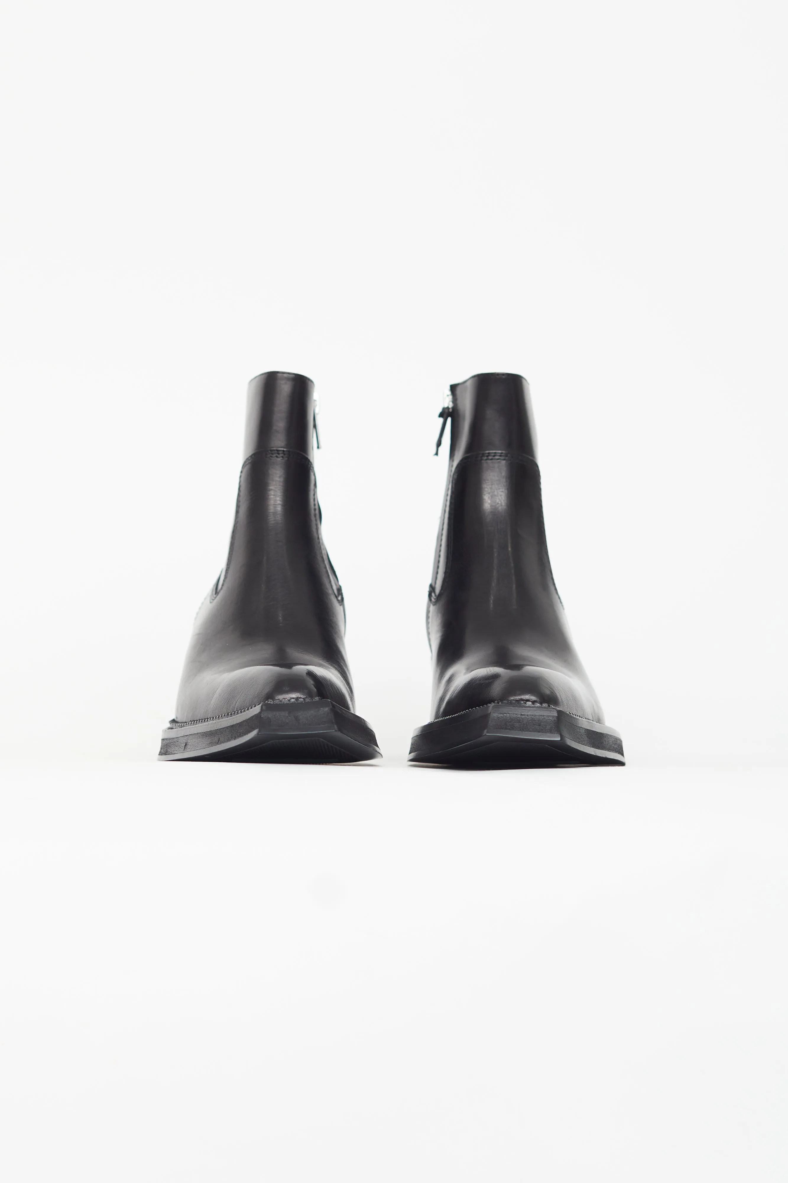 Black Leather Donovan Ankle Boot