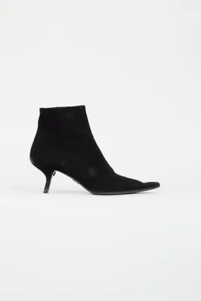 Black Suede Ankle Boot