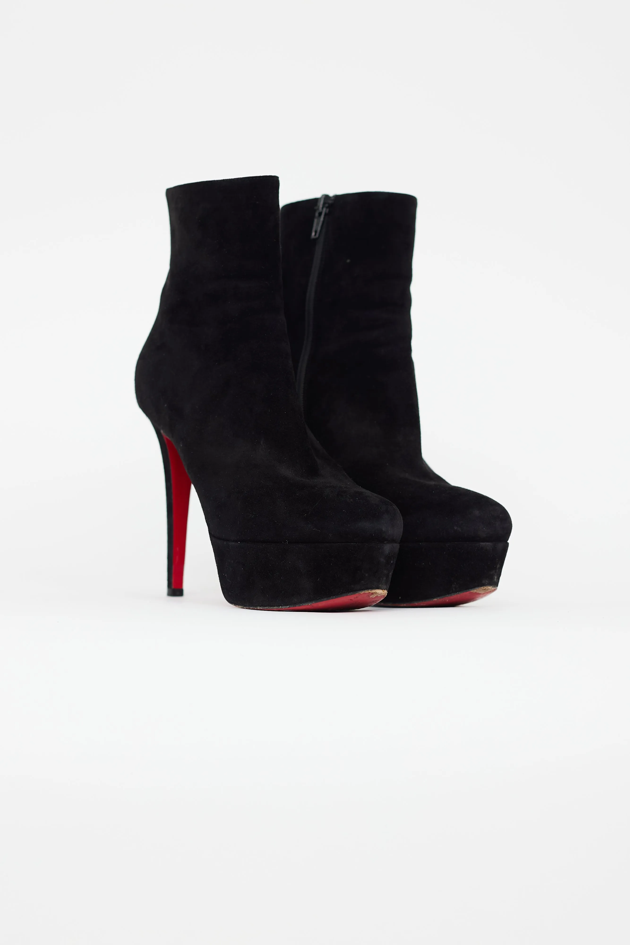 Black Suede Bianca Ankle Boot