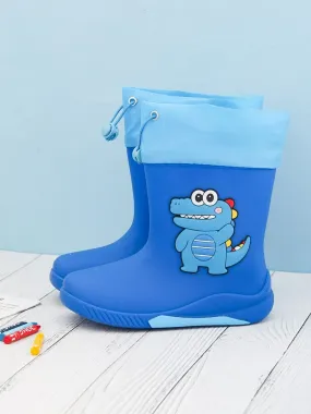 Blue Dino Themed  Rain Boots For Boys