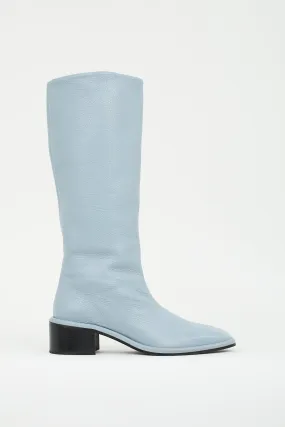 Blue Leather Carmona Knee High Boot