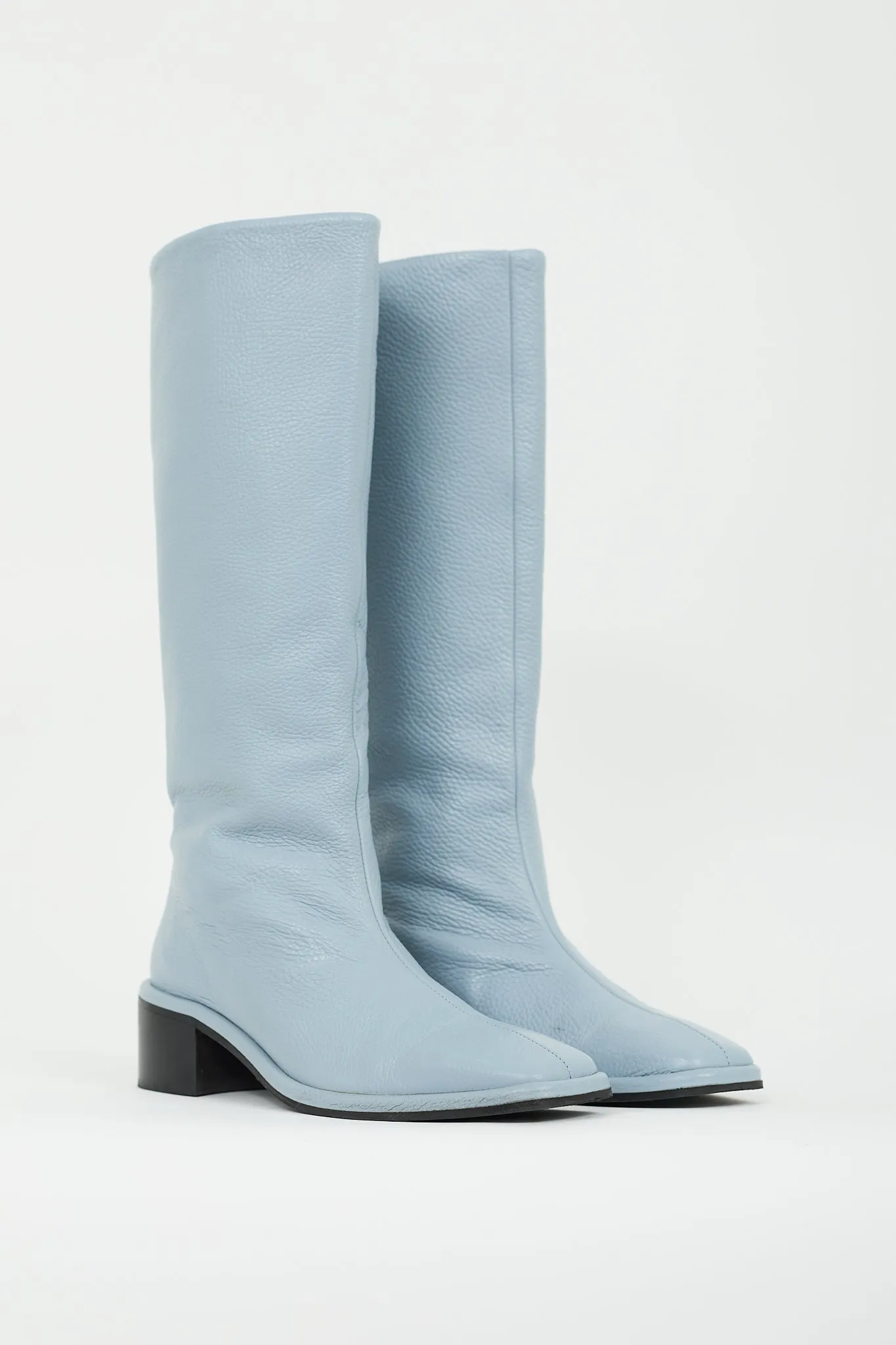 Blue Leather Carmona Knee High Boot