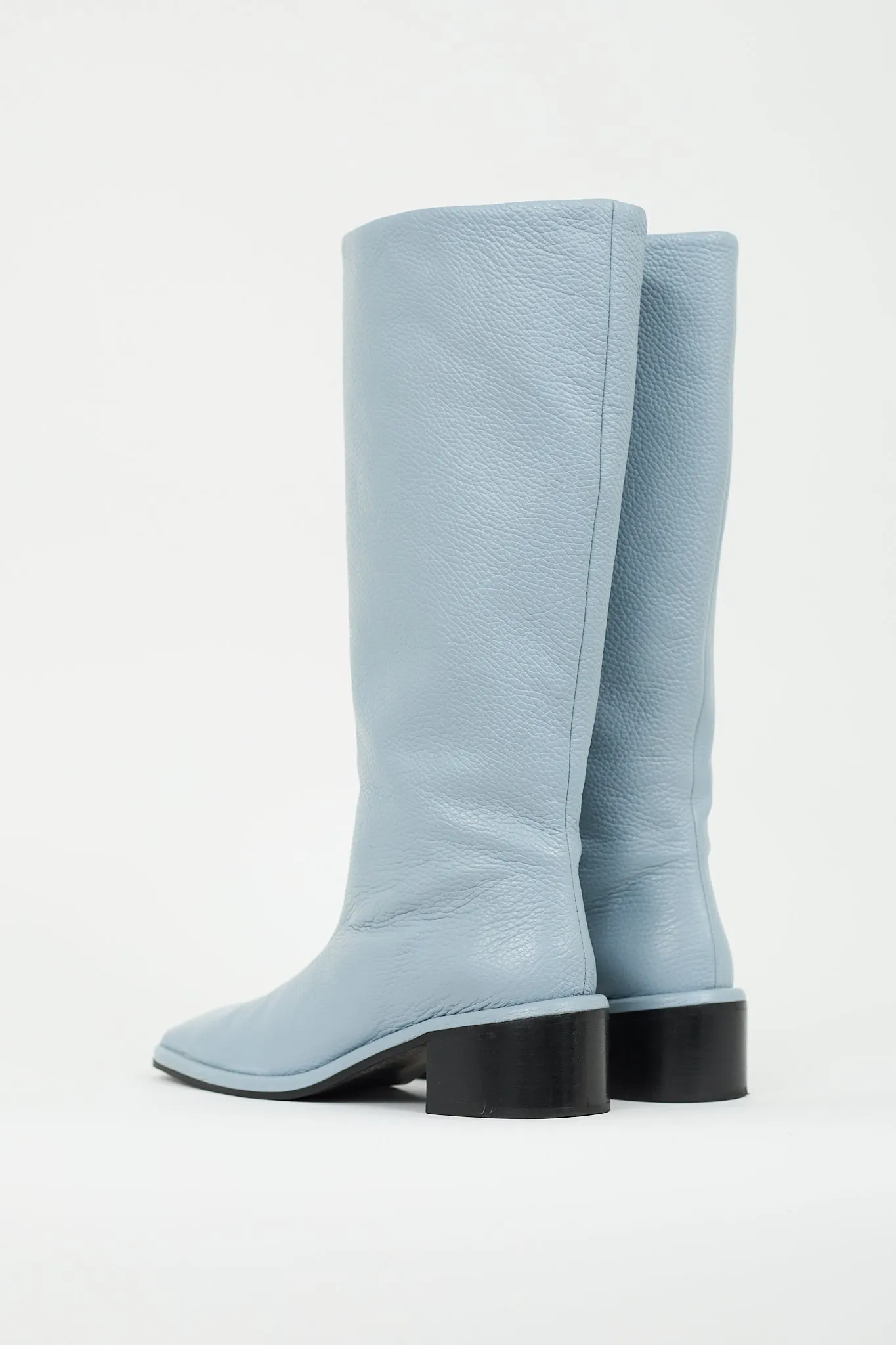 Blue Leather Carmona Knee High Boot