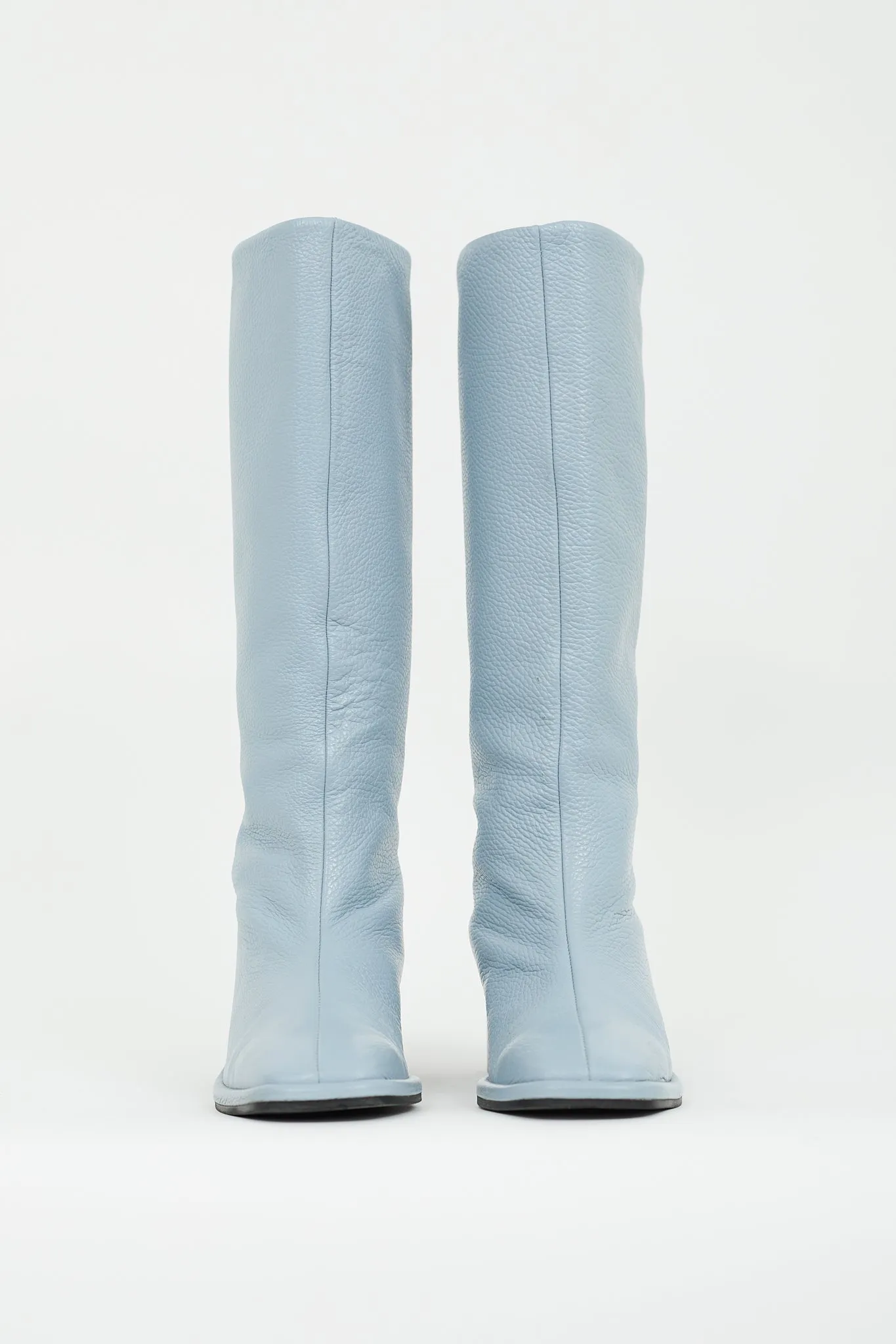 Blue Leather Carmona Knee High Boot