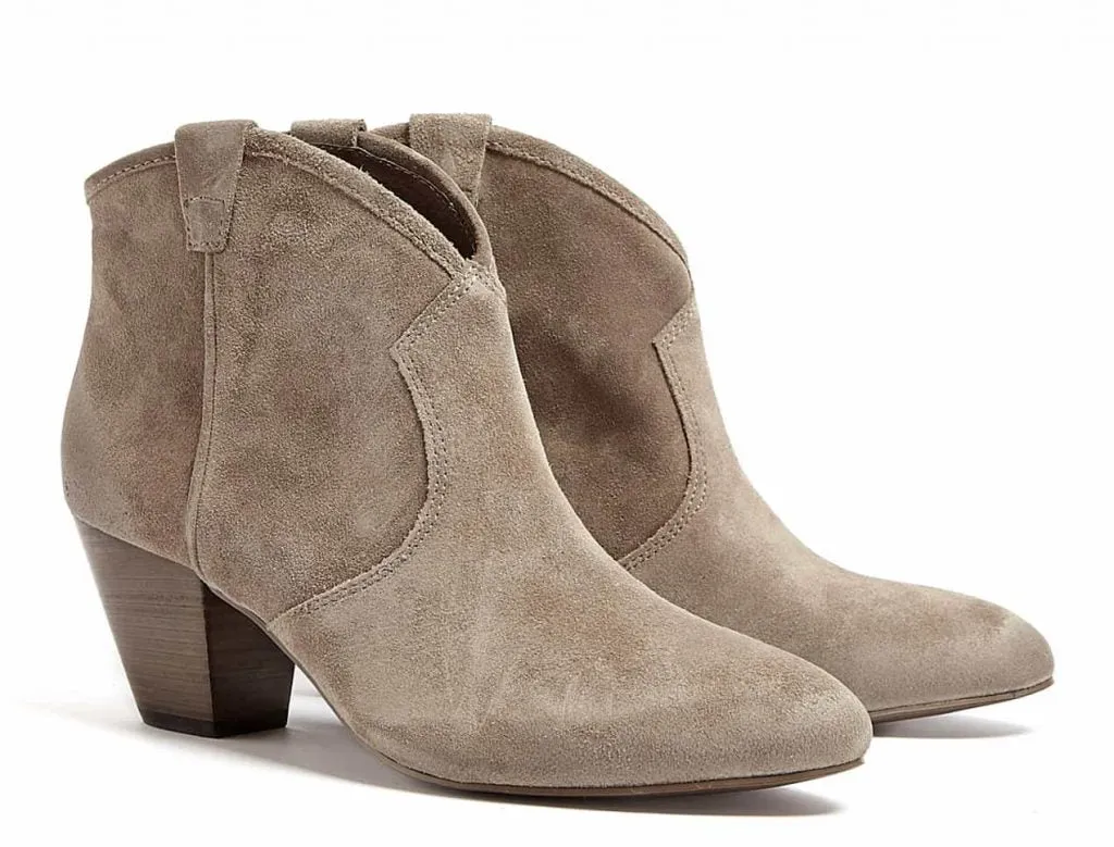 BRAND NEW ASH JALOUSE SUEDE ANKLE BOOT IN STONE SIZE 7/40