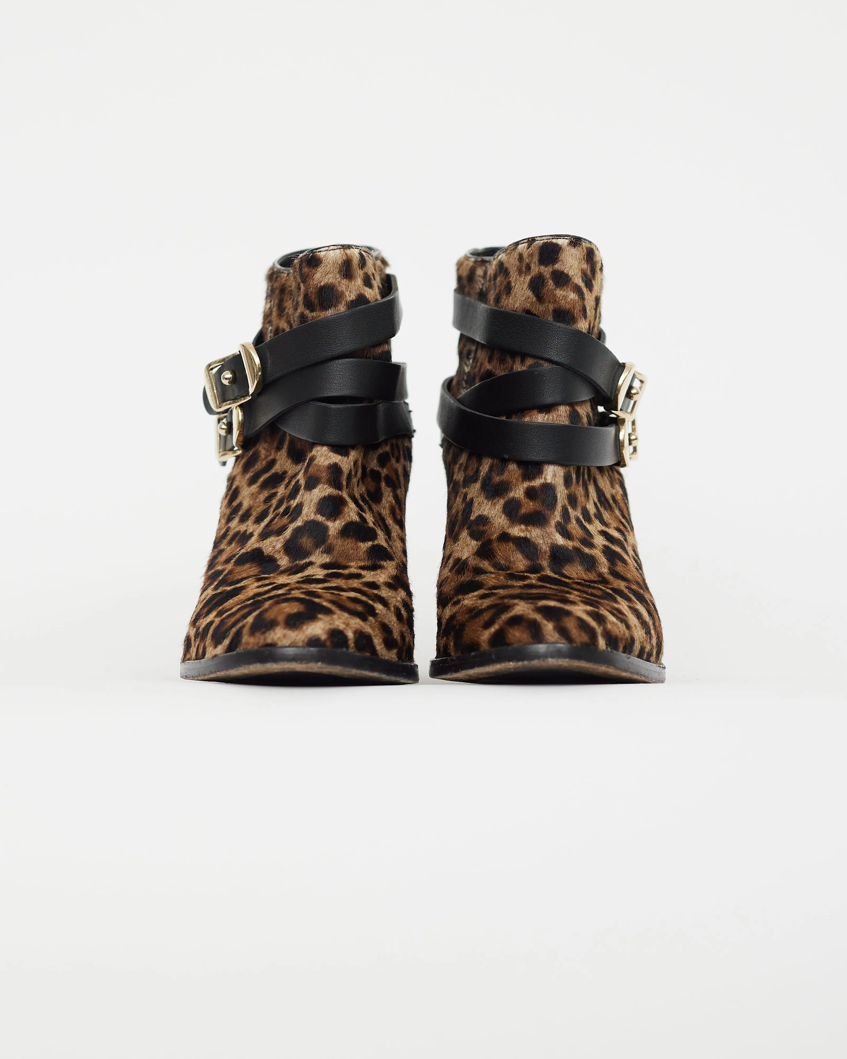 Brown & Black Melba Textured Ankle Boot