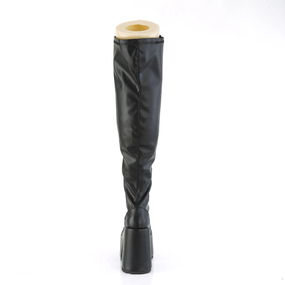 CAMEL-300WC DemoniaCult Black Vegan Leather Sexy Women's Over-the-Knee Boots (Alternative Footwear)