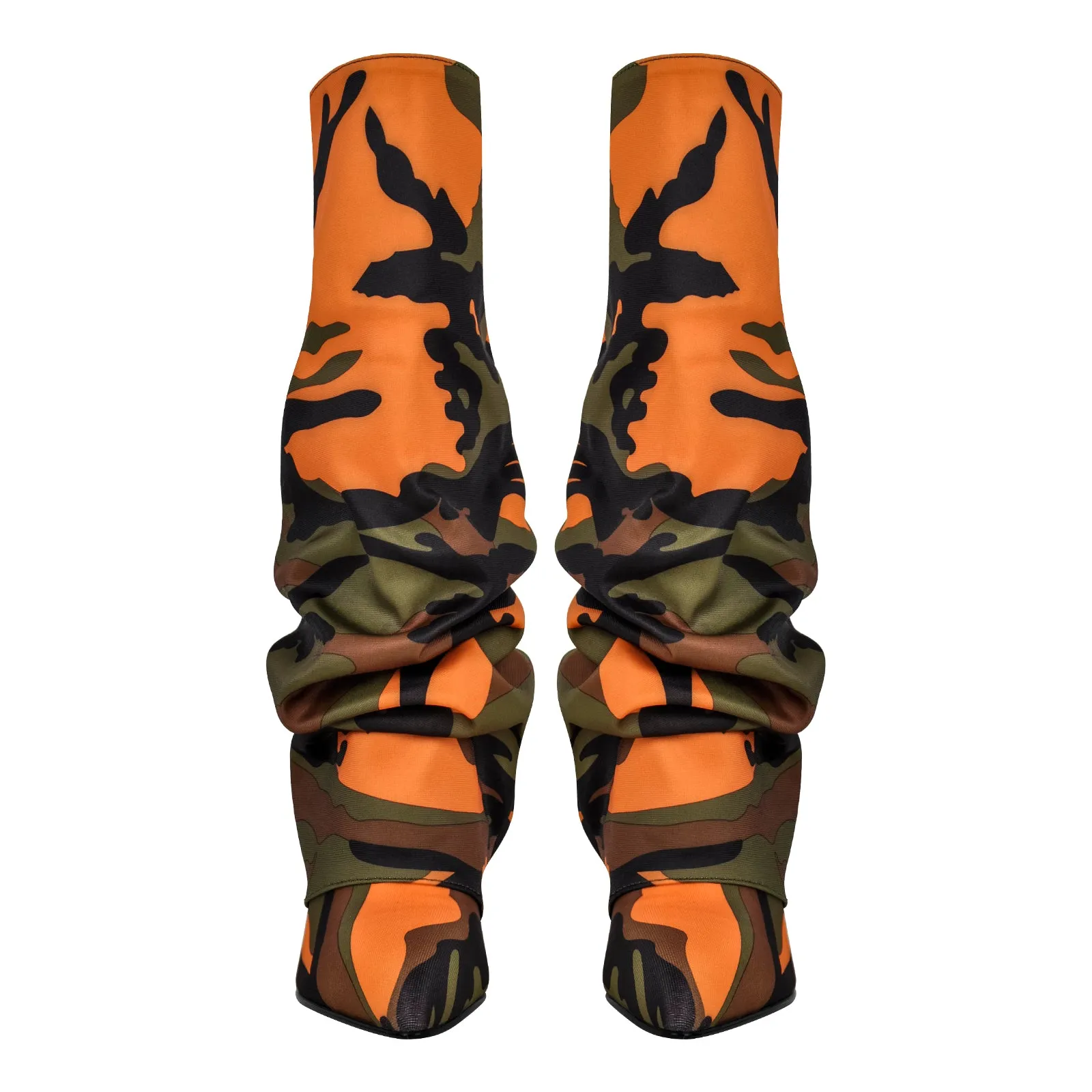 Camouflage Fold Over Wedge Heel Boots