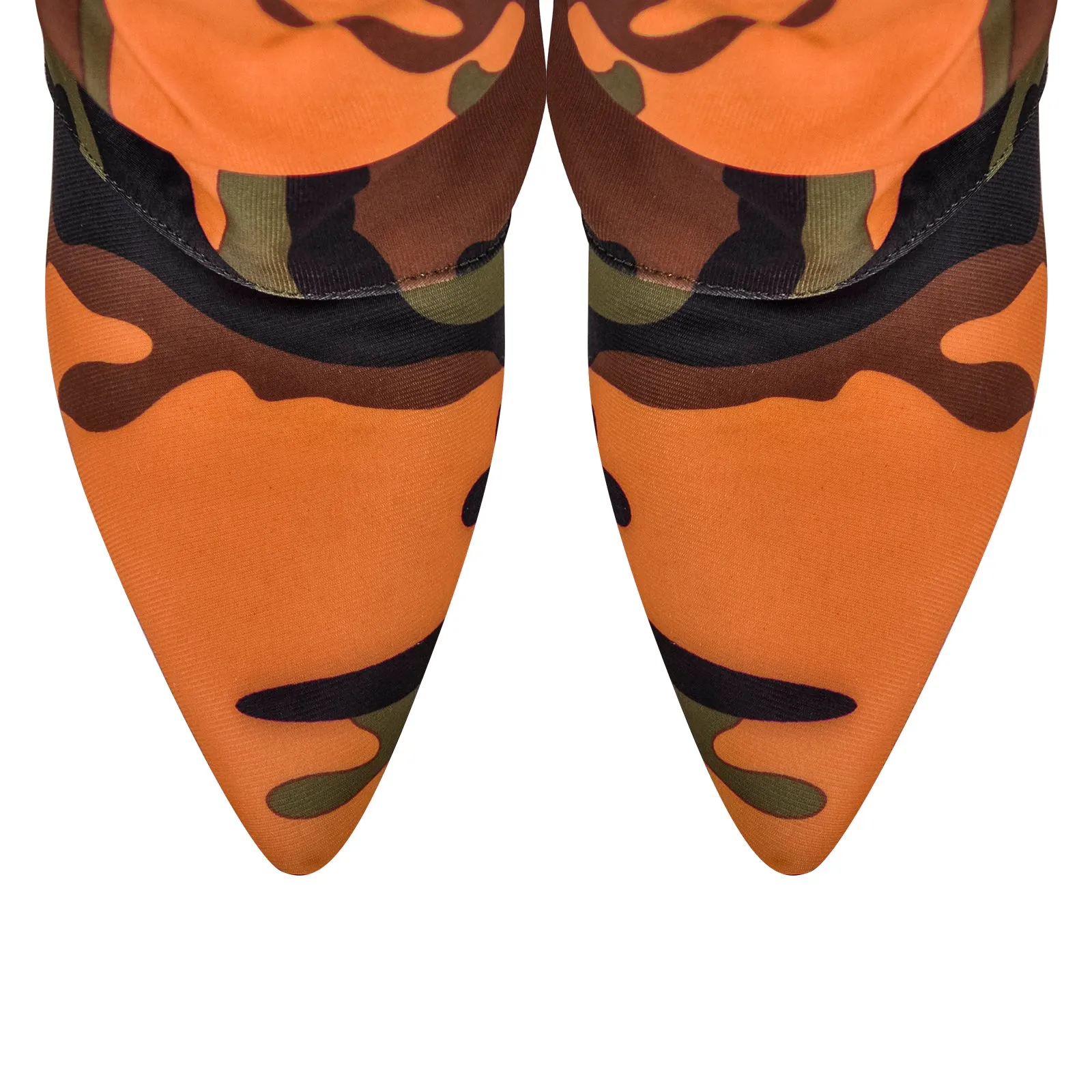 Camouflage Fold Over Wedge Heel Boots