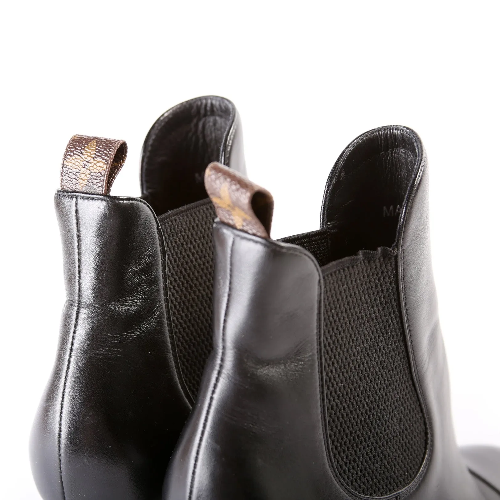 Cap Toe Leather Ankle Booties Size 39