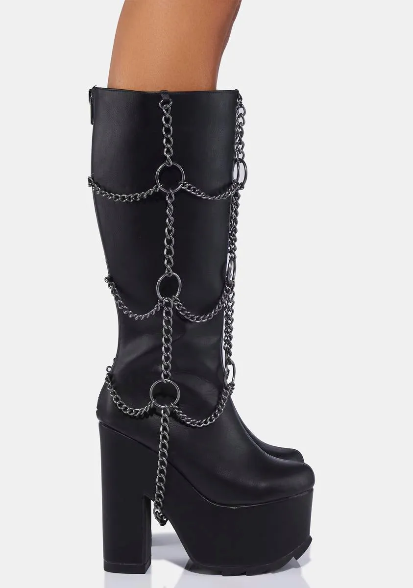 Chained Platform Boots