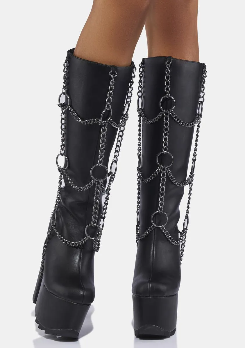 Chained Platform Boots