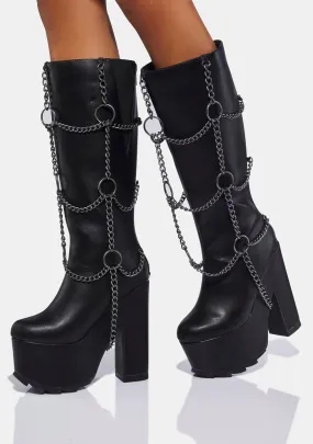 Chained Platform Boots