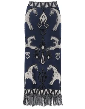 Chauvet Embroidered Midi Skirt