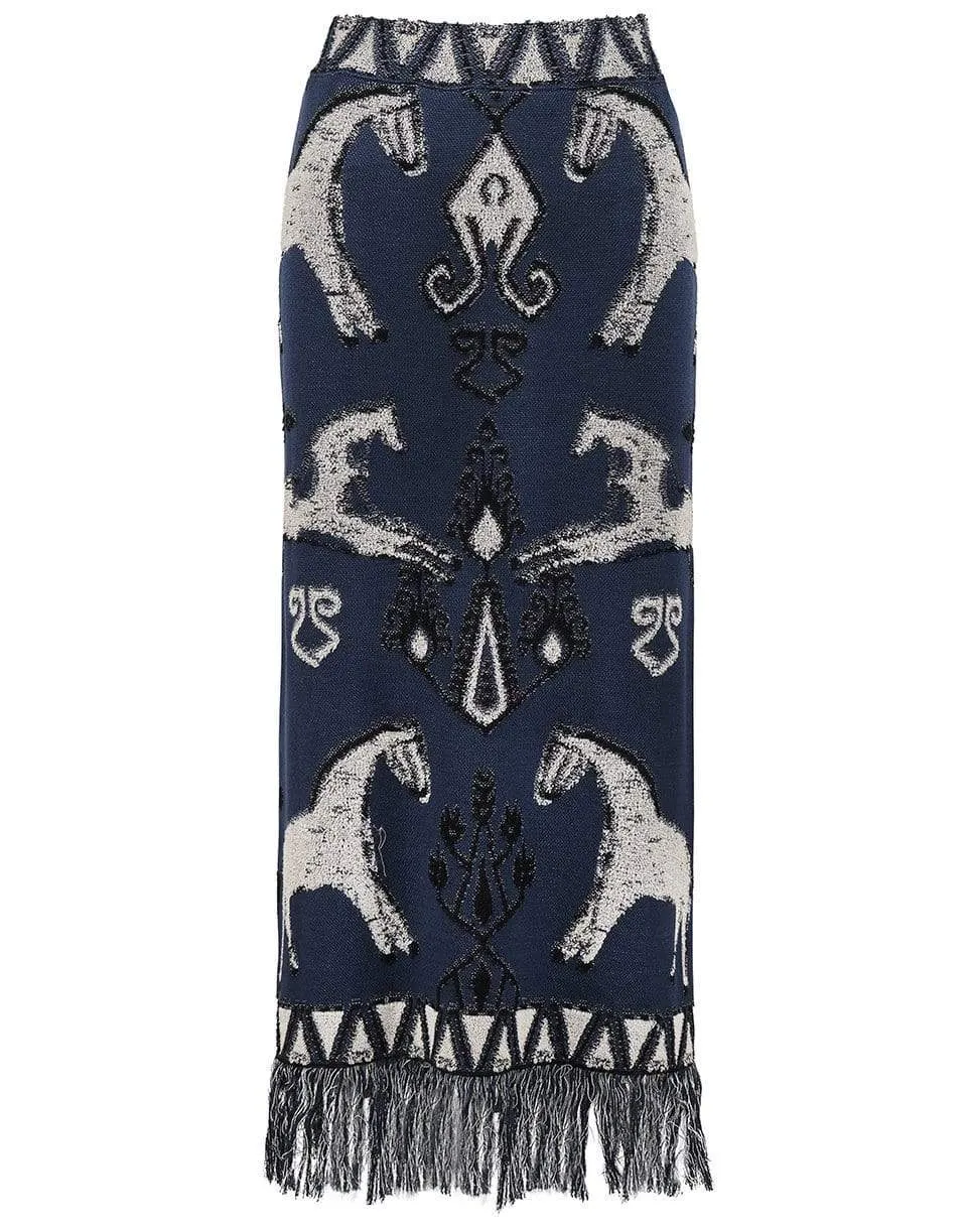 Chauvet Embroidered Midi Skirt