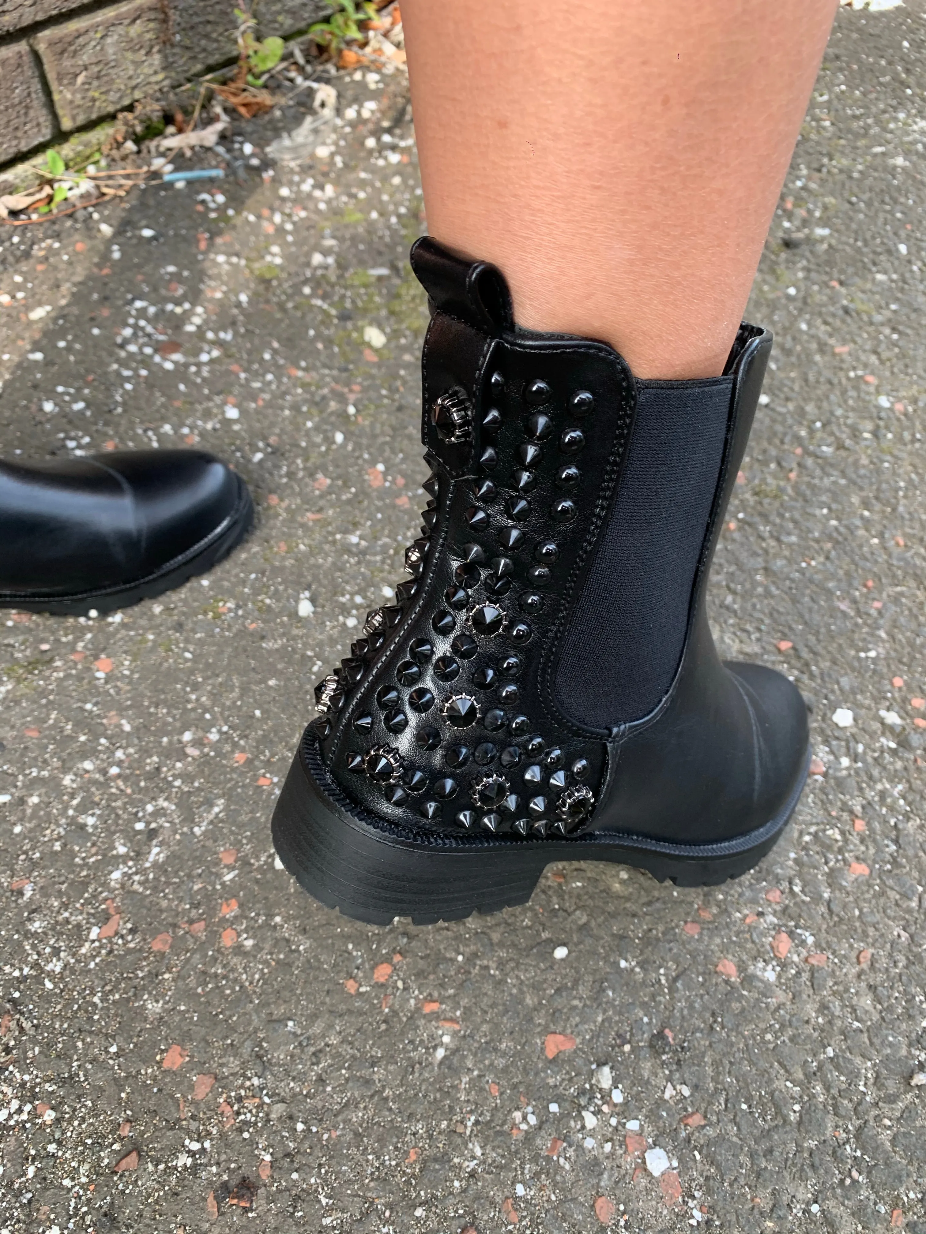 Chelsea stud ankle boots