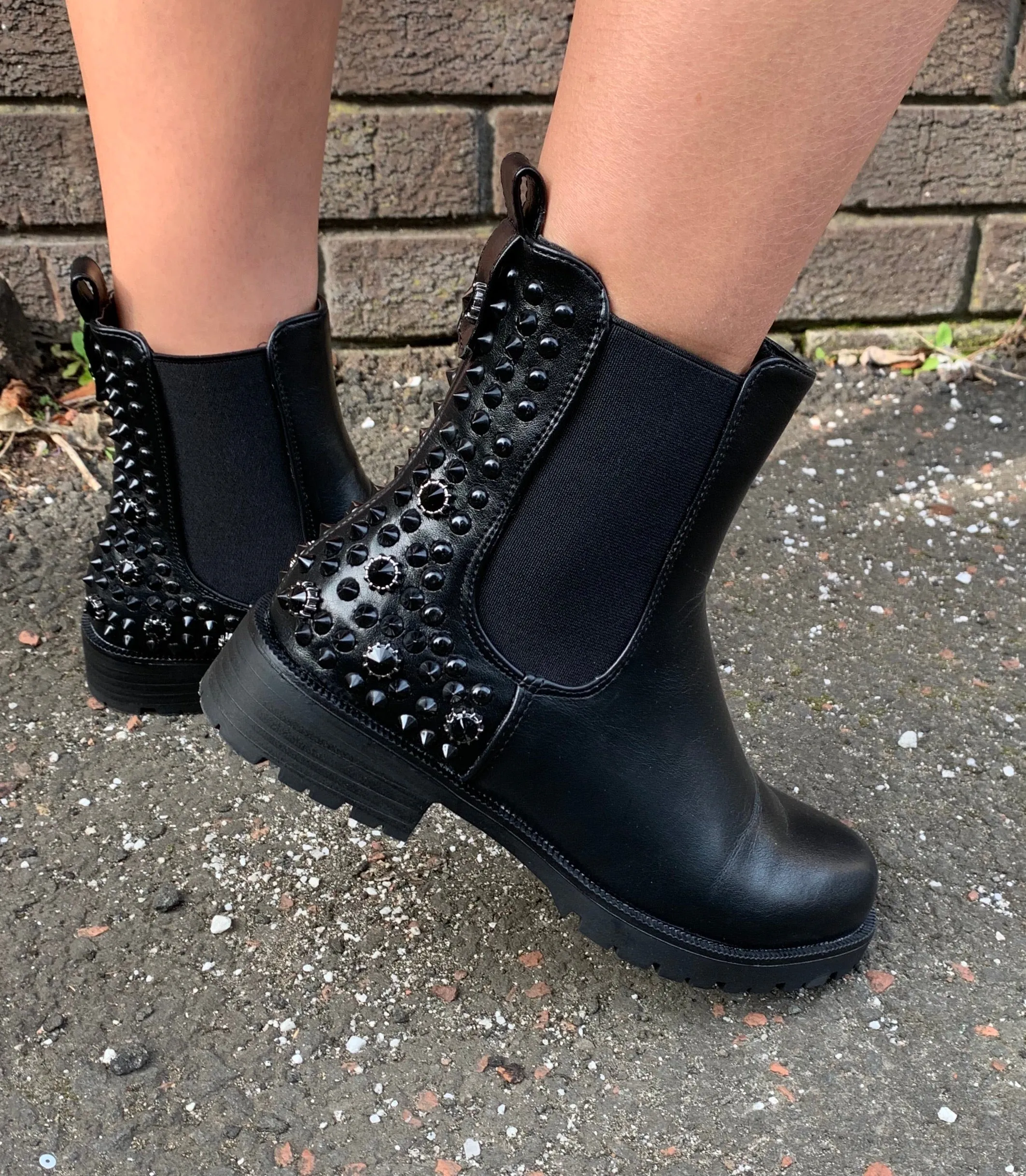 Chelsea stud ankle boots
