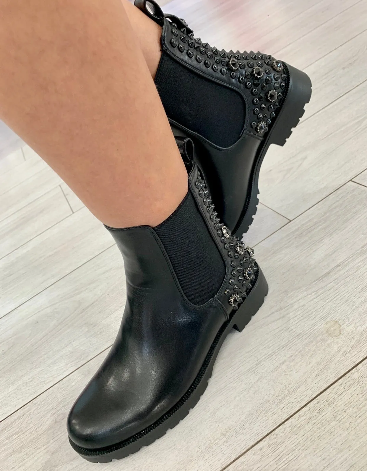 Chelsea stud ankle boots