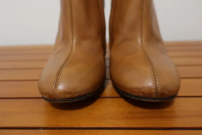 Chloe Ankle Boots Tan Leather Size 36.5 High Heel