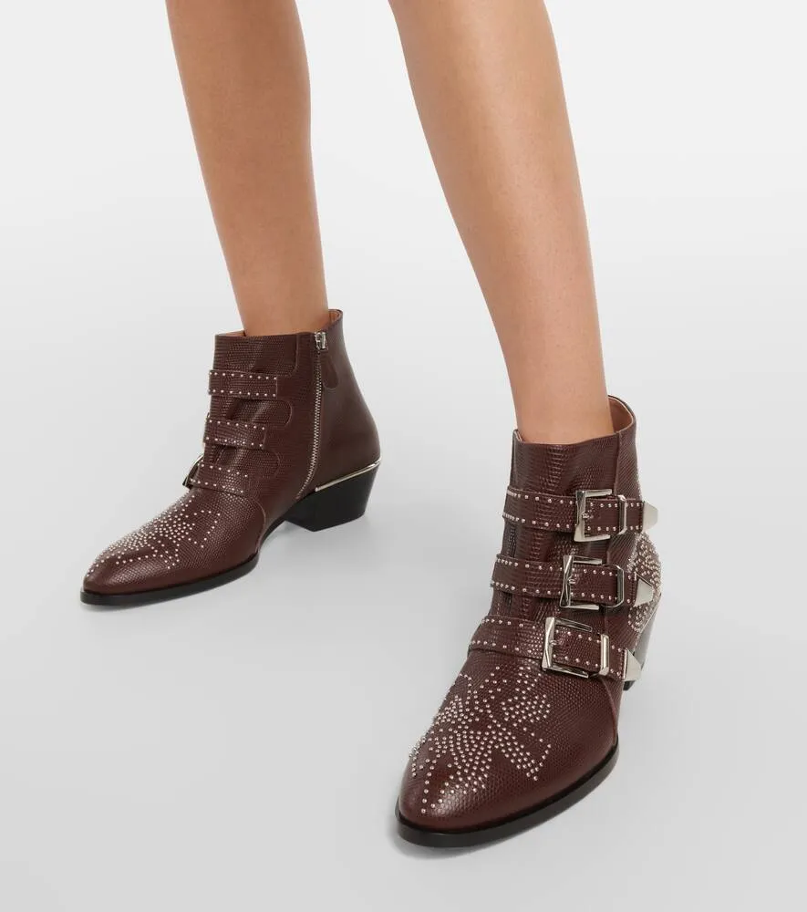 Chloe Susan studded leather ankle boots