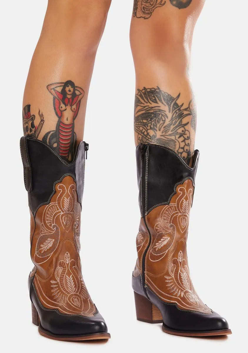 Cocoa Whiskey On The Rocks Cowboy Boots