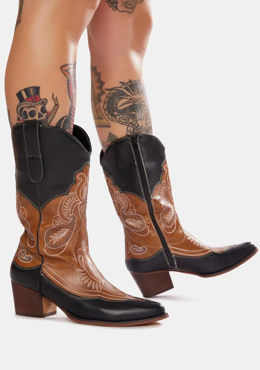 Cocoa Whiskey On The Rocks Cowboy Boots