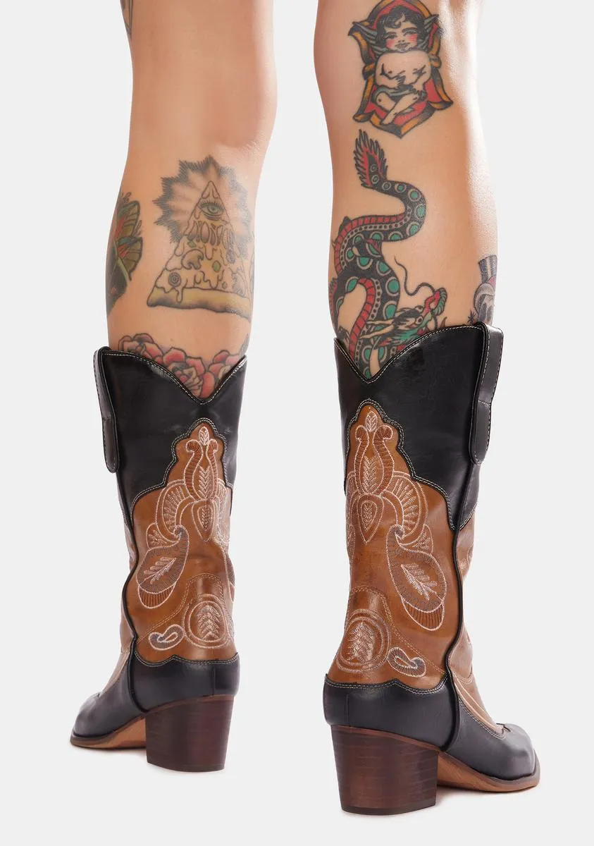 Cocoa Whiskey On The Rocks Cowboy Boots