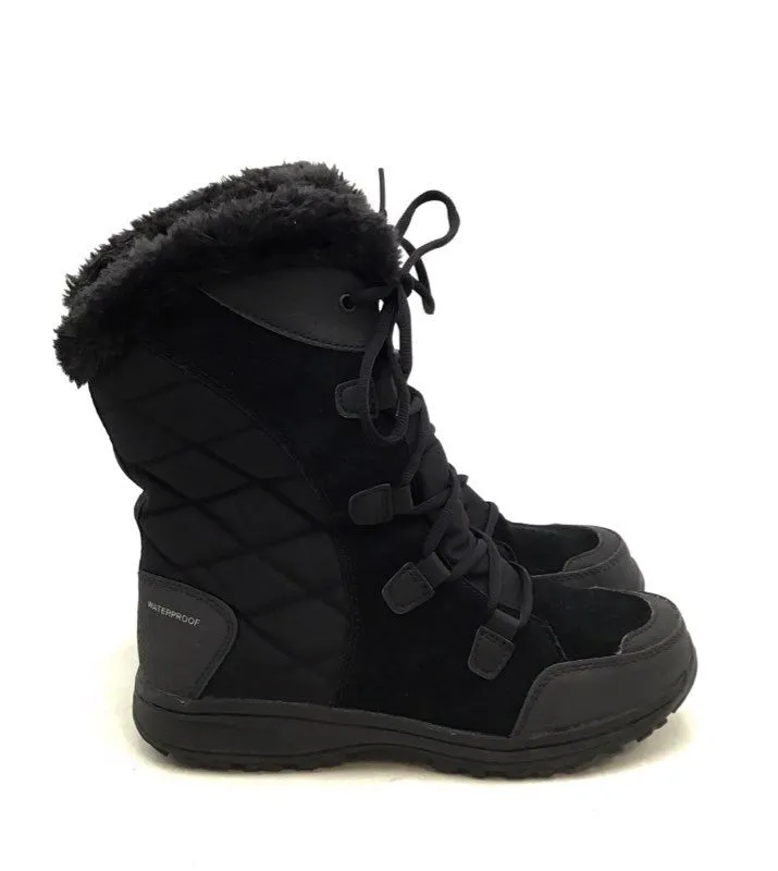 Columbia Women's Ice Maiden II BL1581-011 Black Shearling Boots - Size 8.5
