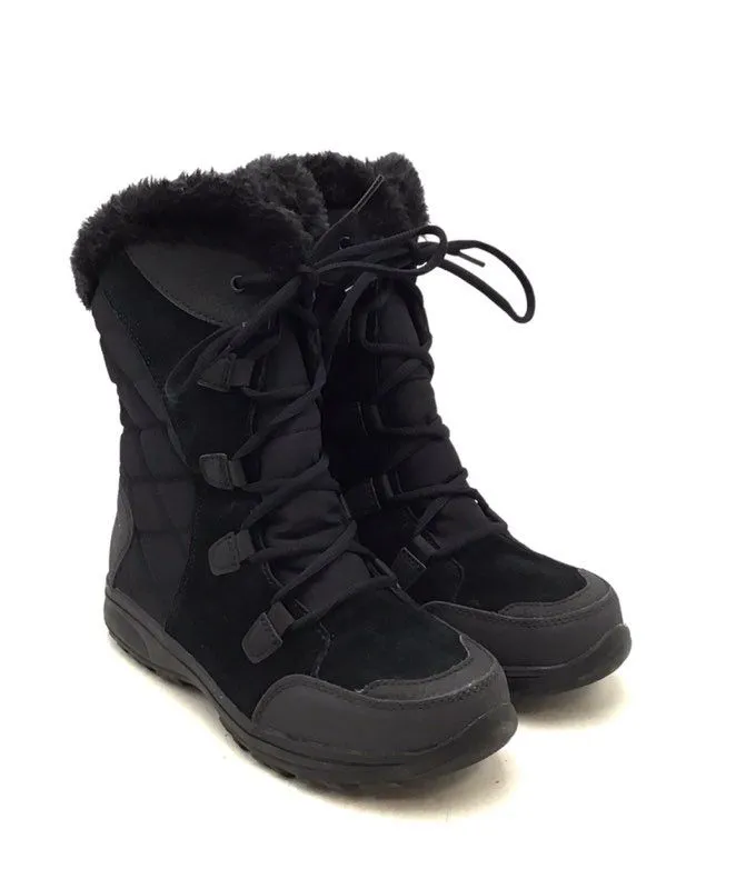 Columbia Women's Ice Maiden II BL1581-011 Black Shearling Boots - Size 8.5