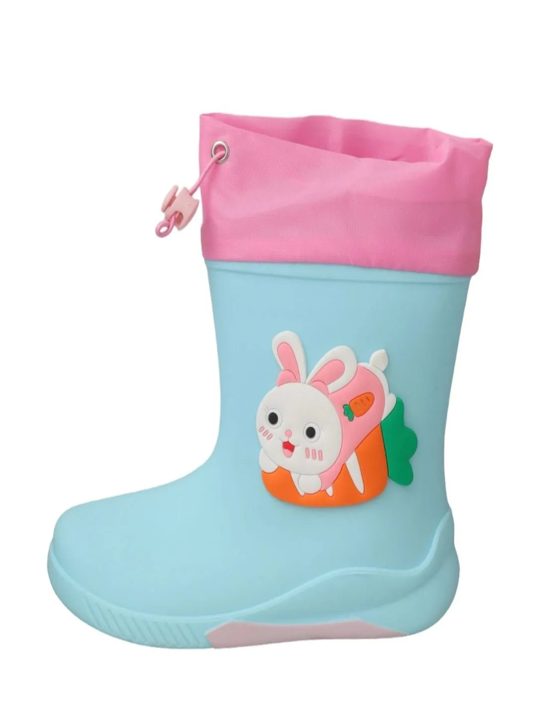 Cute Bunny Themed Blue Rain Boots For Girls