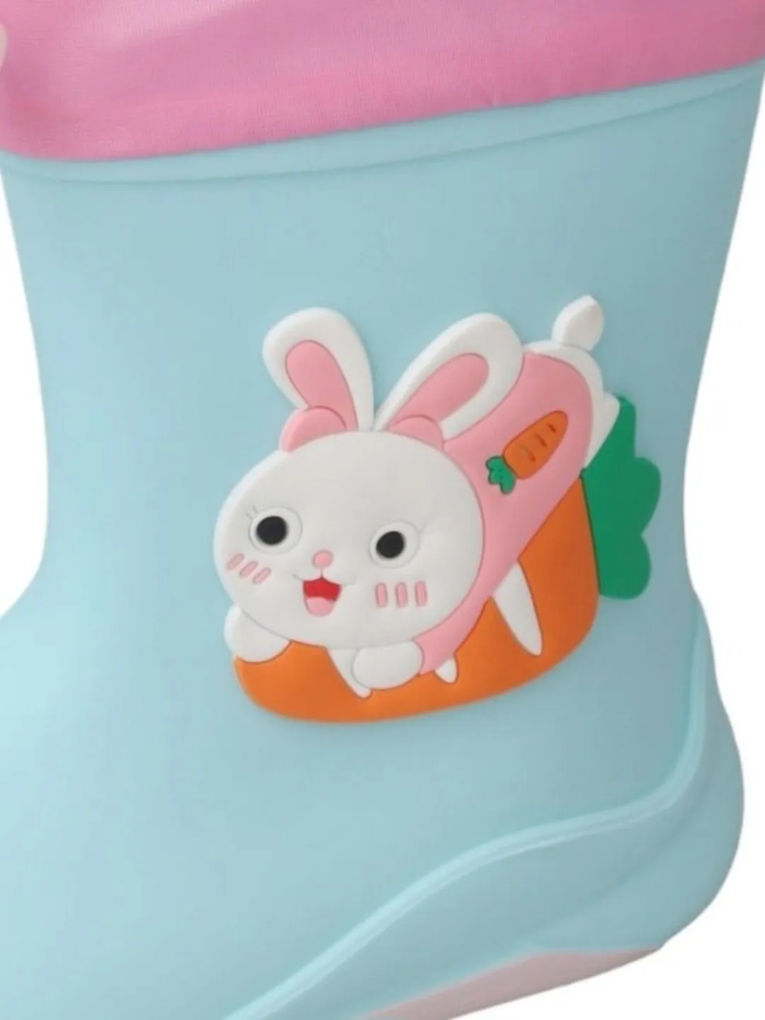 Cute Bunny Themed Blue Rain Boots For Girls