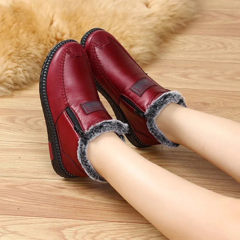 Cuzcare Orthopedic Boots Comfortable Waterproof Arch-support Leather Winter