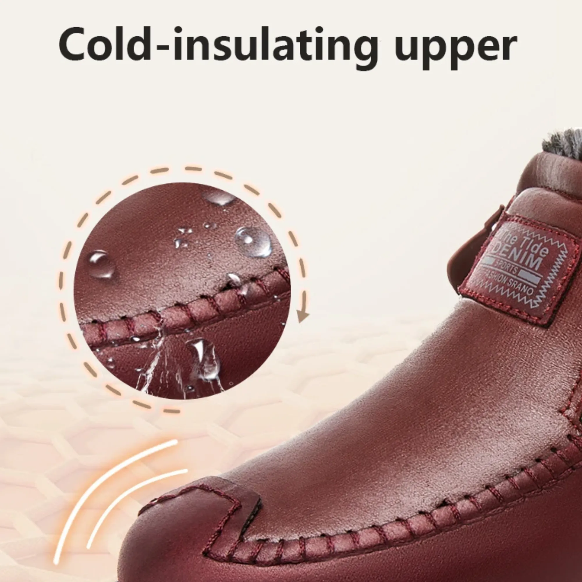 Cuzcare Orthopedic Boots Comfortable Waterproof Arch-support Leather Winter