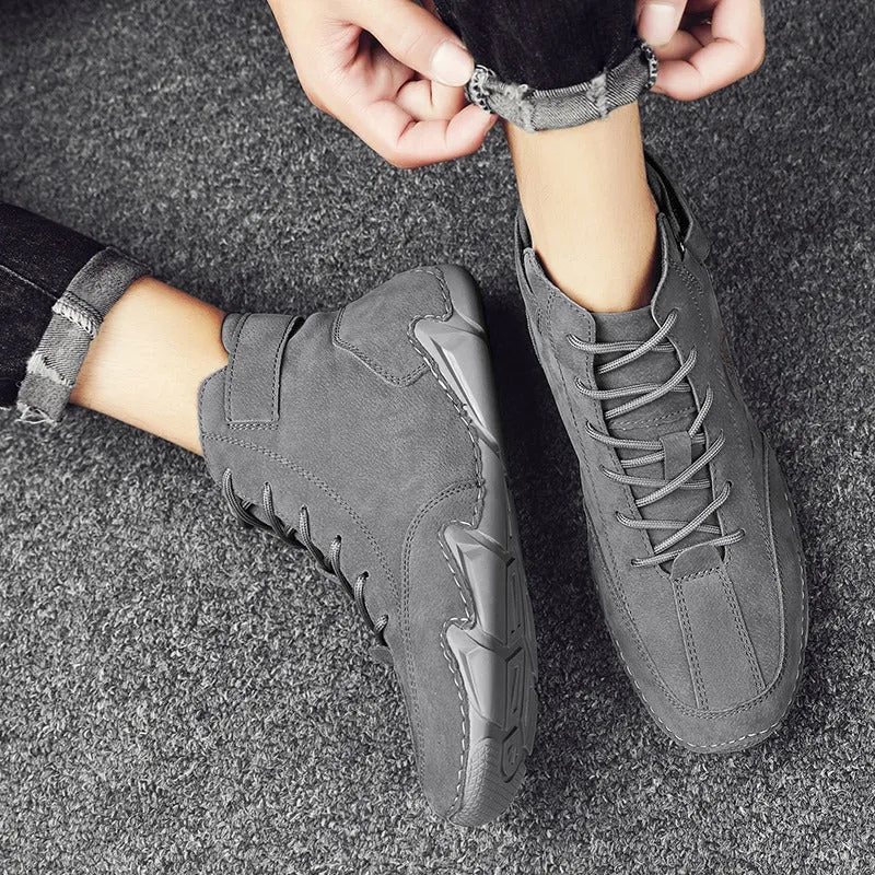 Cuzcare Suede Winter Ankle Boots For Men Leisure Orthopedic Shoes