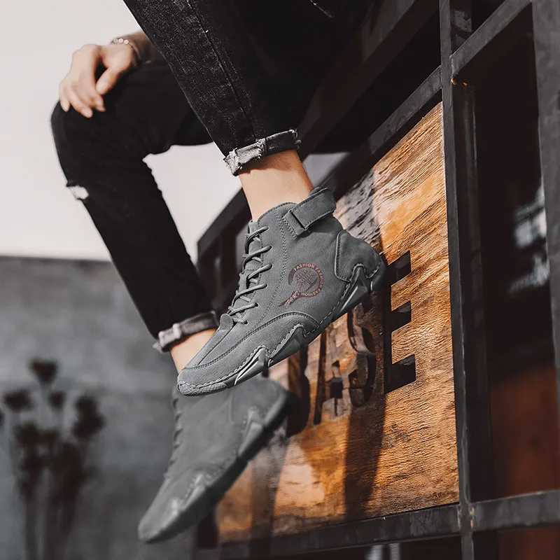 Cuzcare Suede Winter Ankle Boots For Men Leisure Orthopedic Shoes