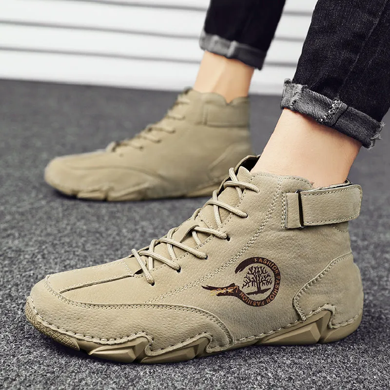 Cuzcare Suede Winter Ankle Boots For Men Leisure Orthopedic Shoes