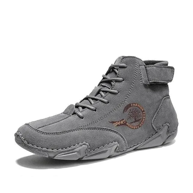 Cuzcare Suede Winter Ankle Boots For Men Leisure Orthopedic Shoes