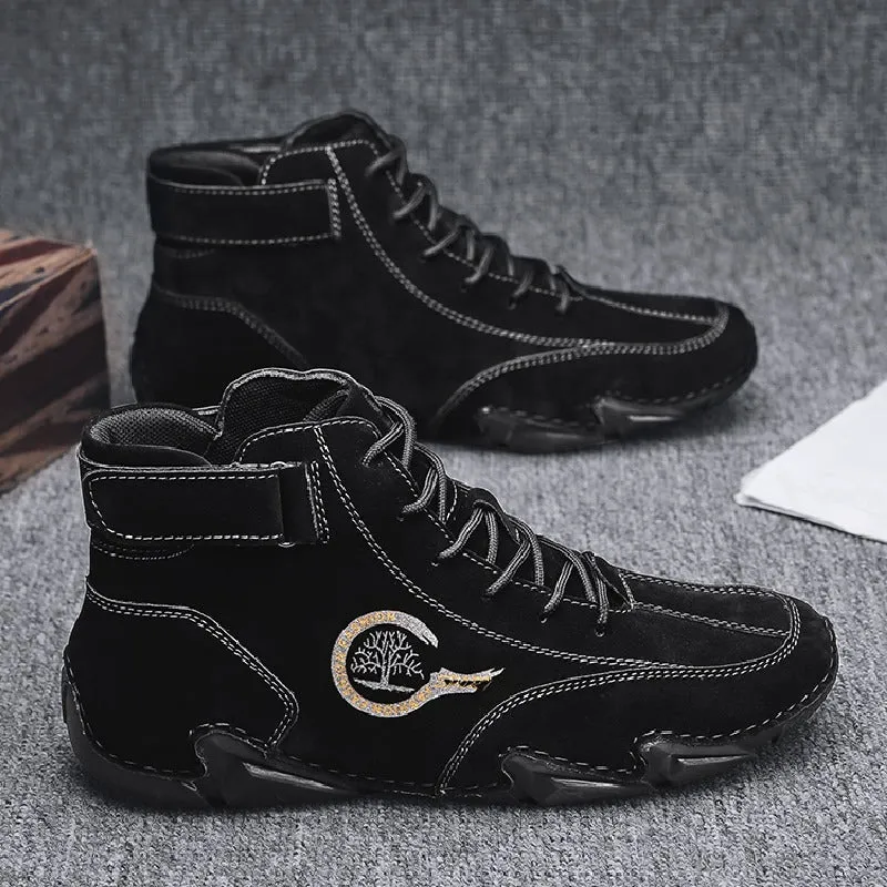 Cuzcare Suede Winter Ankle Boots For Men Leisure Orthopedic Shoes